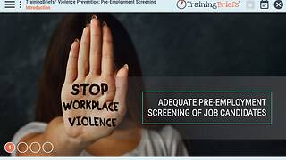 TrainingBriefs® Violence Prevention: Pre-Employment Screening