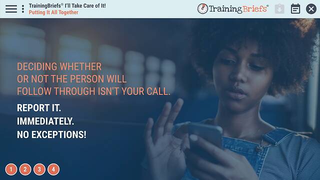 TrainingBriefs® I’ll Take Care of It!