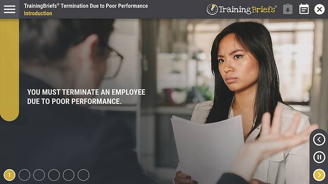 TrainingBriefs® Termination Due to Poor Performance