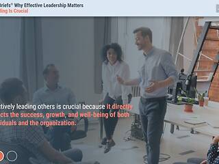 TrainingBriefs® Why Effective <mark>Leadership</mark> Matters