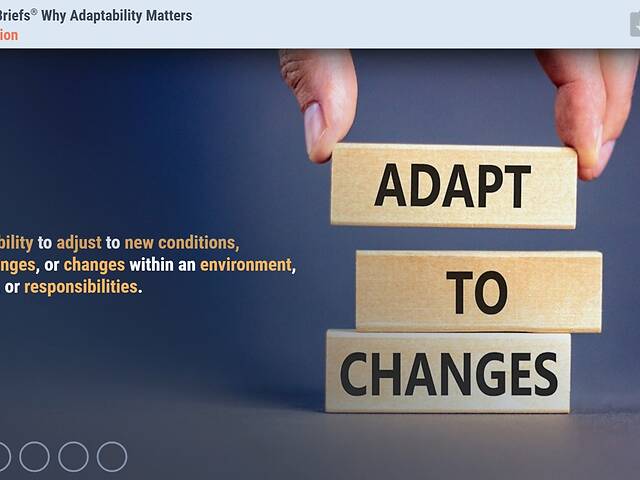TrainingBriefs® Why Adaptability Matters
