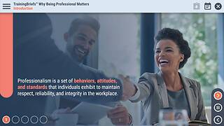 TrainingBriefs® Why Being Professional Matters
