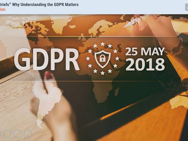 TrainingBriefs® Why Understanding the GDPR Matters