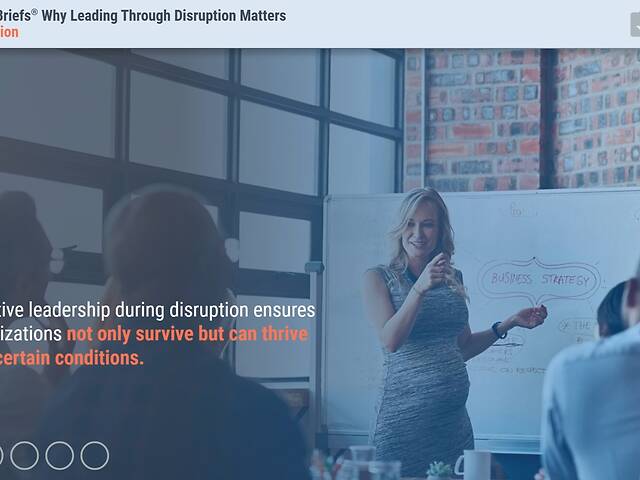 TrainingBriefs® Why Leading Through Disruption Matters