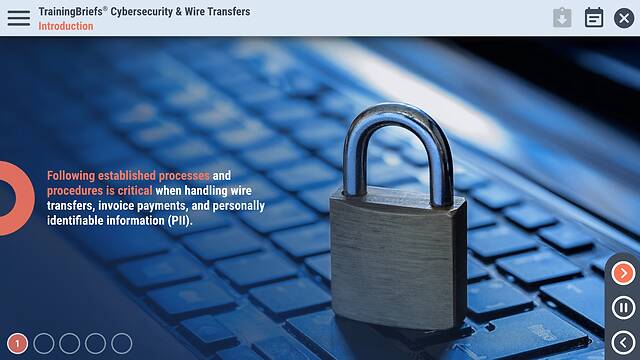 TrainingBriefs® Cybersecurity & Wire Transfers