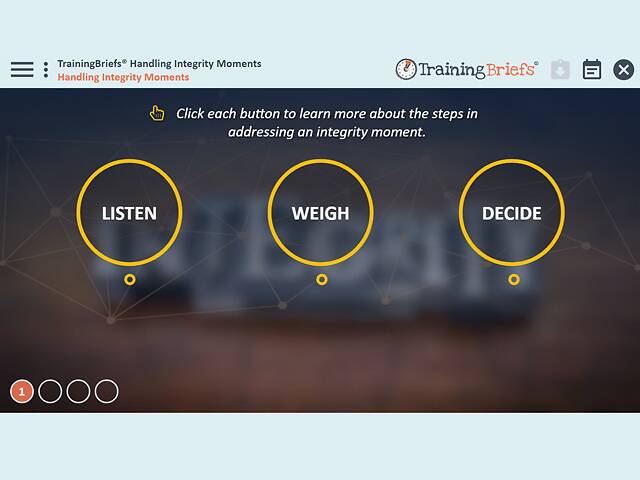 TrainingBriefs® Handling Integrity Moments