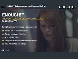 ENOUGH!™: The Consequences of Sexual Harassment (for Employees)