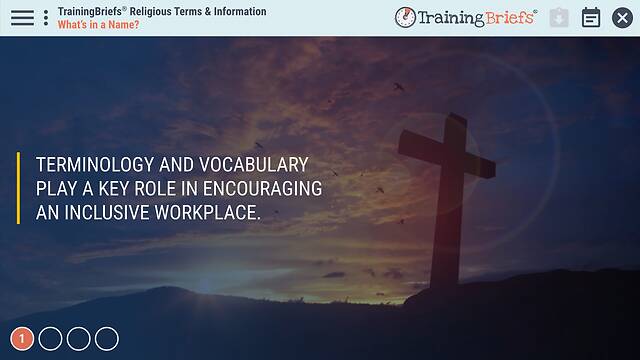 TrainingBriefs® Religious Terms & Information